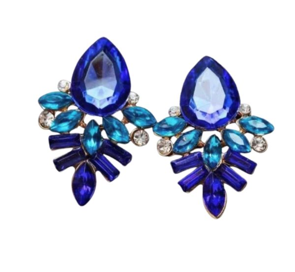 Aretes de cristal azul