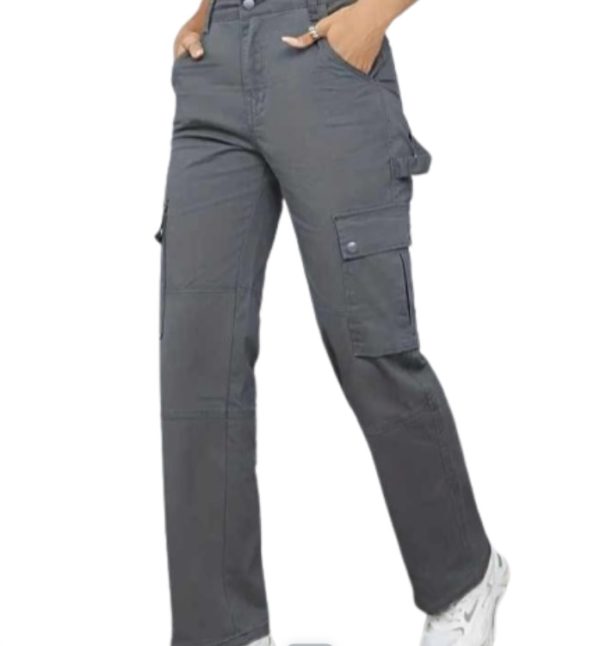 Pantalones cargo gris - Imagen 3